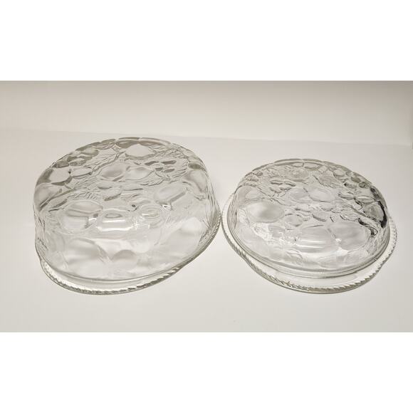 Libbey Orchard Fruit Clear Glass 3Qt Round Casserole Baking Dish & Pie Plate Lid - Picture 1 of 6